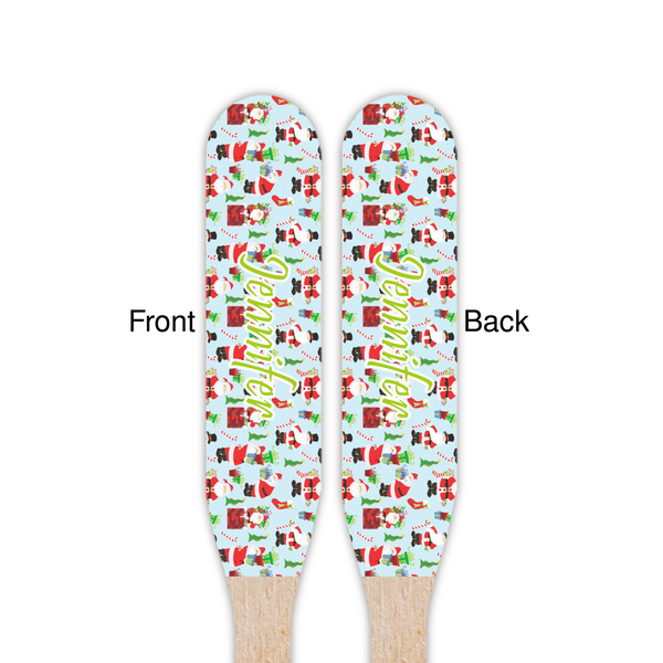 Santa and Presents Wooden Food Pick - Paddle - Double Sided - Front & Back