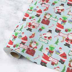 Santa and Presents Wrapping Paper Roll - Medium - Matte (Personalized)