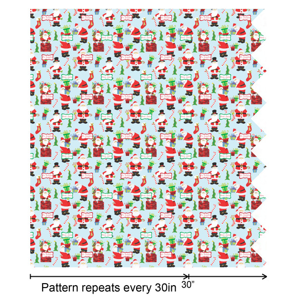 Santa and Presents Wrapping Paper Roll - Satin - Partial Roll