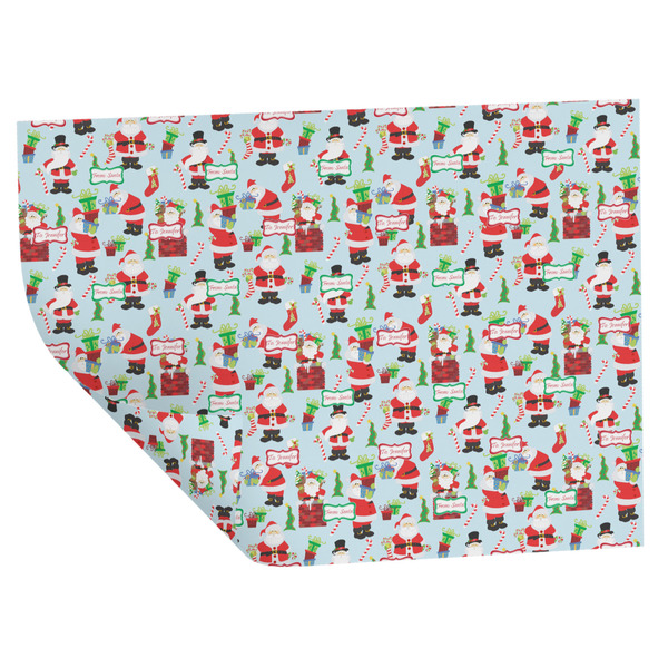 Santa and Presents Wrapping Paper Sheet - Double Sided - Folded