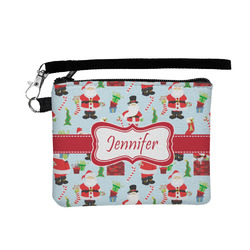 Santa and Presents Wristlet ID Case w/ Name or Text