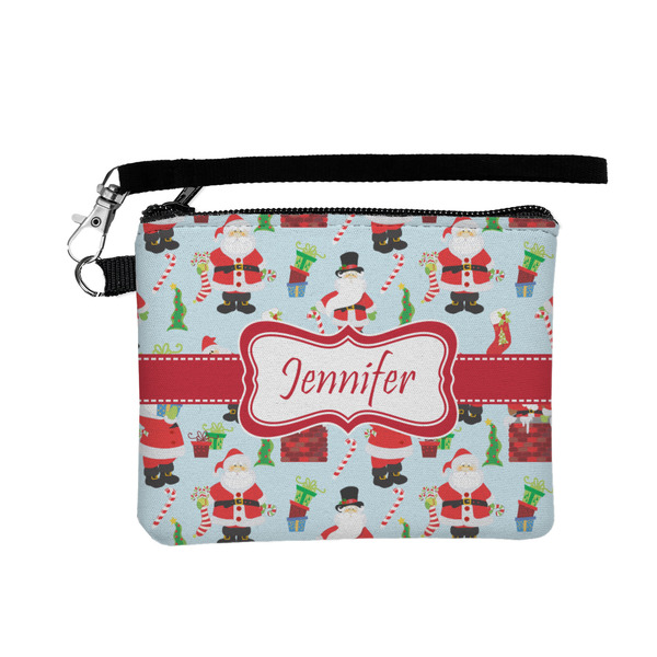 Custom Santa and Presents Wristlet ID Case w/ Name or Text