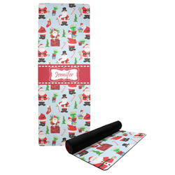 Santa and Presents Yoga Mat w/ Name or Text