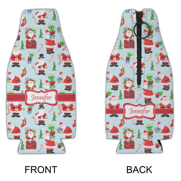 Santa and Presents Zipper Bottle Cooler - APPROVAL