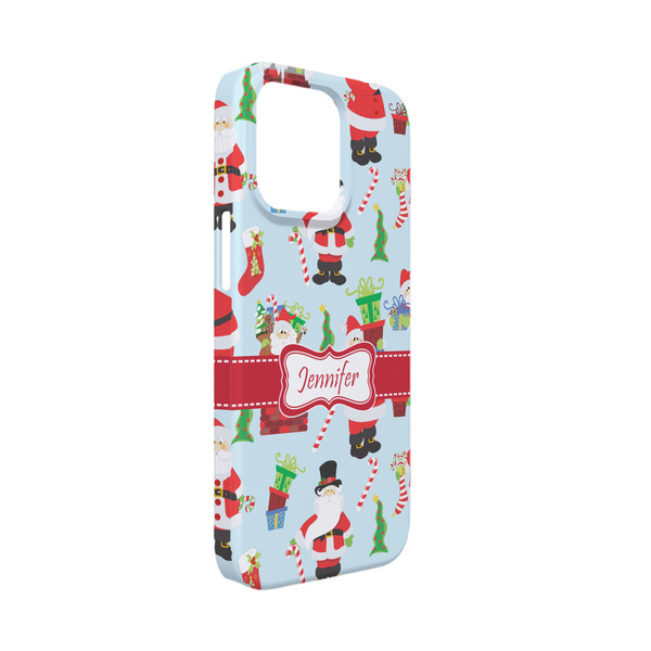 Custom Santa and Presents iPhone Case - Plastic - iPhone 13 Mini (Personalized)
