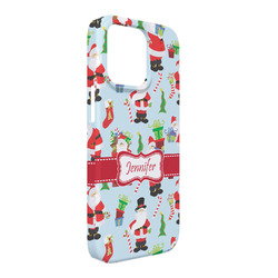 Santa and Presents iPhone Case - Plastic - iPhone 13 Pro Max (Personalized)