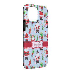 Santa and Presents iPhone Case - Rubber Lined - iPhone 13 Pro Max (Personalized)