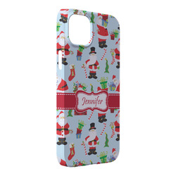 Santa and Presents iPhone Case - Plastic - iPhone 14 Plus (Personalized)