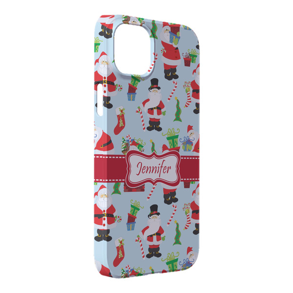 Custom Santa and Presents iPhone Case - Plastic - iPhone 14 Plus (Personalized)