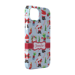 Santa and Presents iPhone Case - Plastic - iPhone 14 Pro (Personalized)