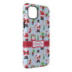 Santa and Presents iPhone Case - Rubber Lined - iPhone 14 Pro Max (Personalized)