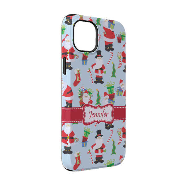 Custom Santa and Presents iPhone Case - Rubber Lined - iPhone 14 Pro (Personalized)