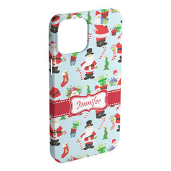 Santa and Presents iPhone Case - Plastic - iPhone 15 Plus (Personalized)