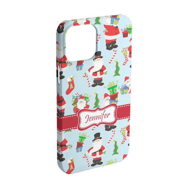 Custom Santa and Presents iPhone Case - Plastic - iPhone 15 Pro (Personalized)