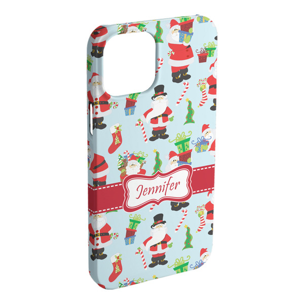 Custom Santa and Presents iPhone Case - Plastic - iPhone 15 Pro Max (Personalized)