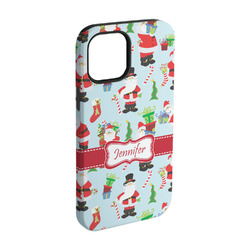 Santa and Presents iPhone Case - Rubber Lined - iPhone 15 Pro (Personalized)