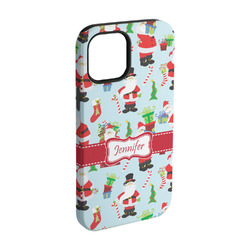 Santa and Presents iPhone Case - Rubber Lined - iPhone 15 (Personalized)