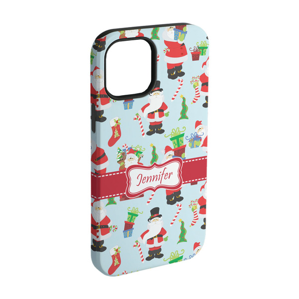 Custom Santa and Presents iPhone Case - Rubber Lined - iPhone 15 (Personalized)