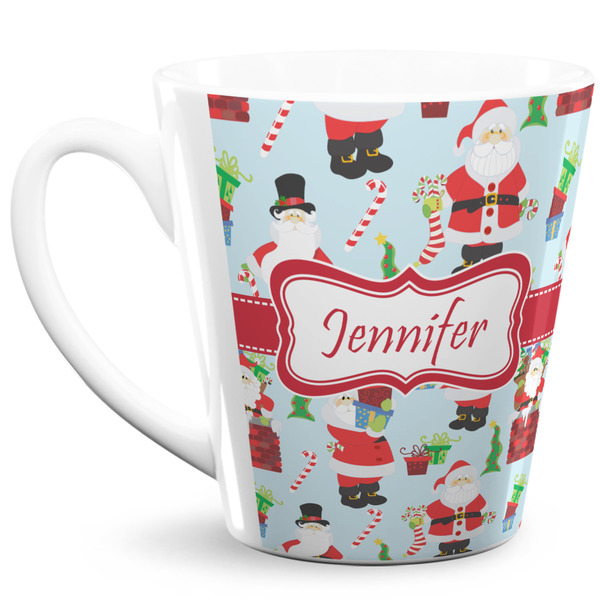 Custom Santa and Presents 12 Oz Latte Mug (Personalized)