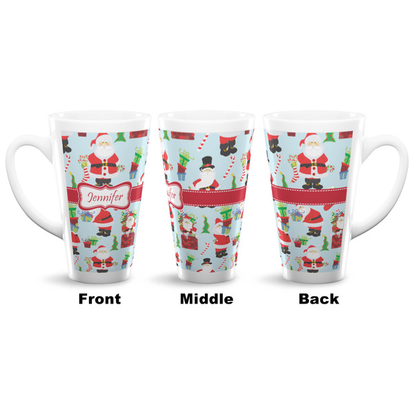 Santa and presents 16 Oz Latte Mug - Approval