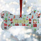 Santa and Presents Ceramic Dog Ornament w/ Name or Text