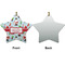 Santa and presents Ceramic Flat Ornament - Star Front & Back (APPROVAL)
