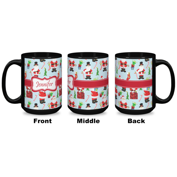 Santa and presents Coffee Mug - 15 oz - Black APPROVAL