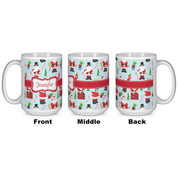 Santa and presents Coffee Mug - 15 oz - White APPROVAL