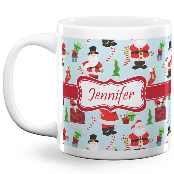Custom Santa and Presents 20 Oz Coffee Mug - White (Personalized)