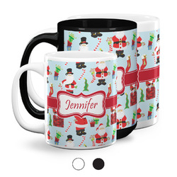 Santa and Presents Coffee Mugs (Personalized)