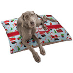 Santa and Presents Dog Bed - Large w/ Name or Text