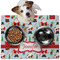 Santa and presents Dog Food Mat - Medium LIFESTYLE