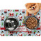 Santa and Presents Dog Food Mat - Small w/ Name or Text