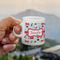 Santa and presents Espresso Cup - 3oz LIFESTYLE (new hand)