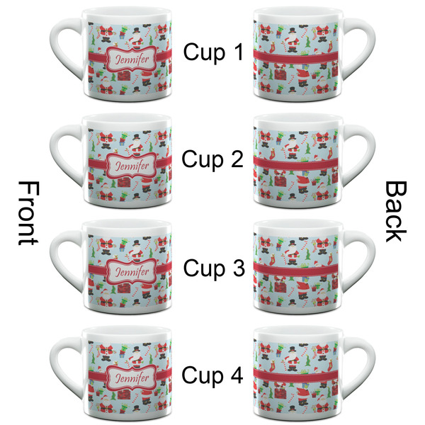 Santa and presents Espresso Cup - 6oz (Double Shot Set of 4) APPROVAL