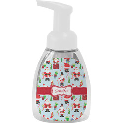 Santa and Presents Foam Soap Bottle - White (Personalized)