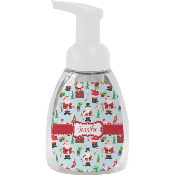 Custom Santa and Presents Foam Soap Bottle - White (Personalized)
