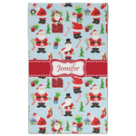 Santa and Presents Golf Towel - Poly-Cotton Blend w/ Name or Text