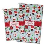 Santa and Presents Golf Towel - Poly-Cotton Blend w/ Name or Text
