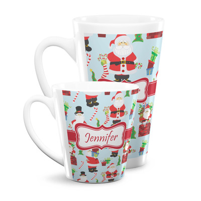 Santa and Presents Latte Mug (Personalized)
