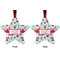 Santa and presents Metal Star Ornament - Front and Back