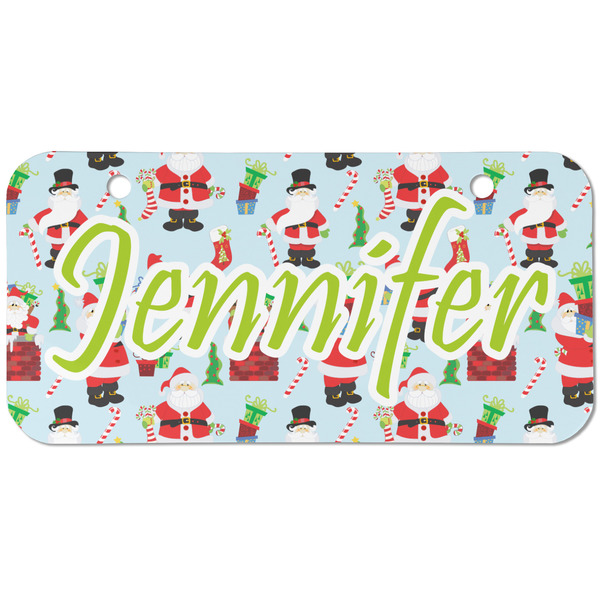 Santa and presents Mini Bicycle License Plate - Two Holes