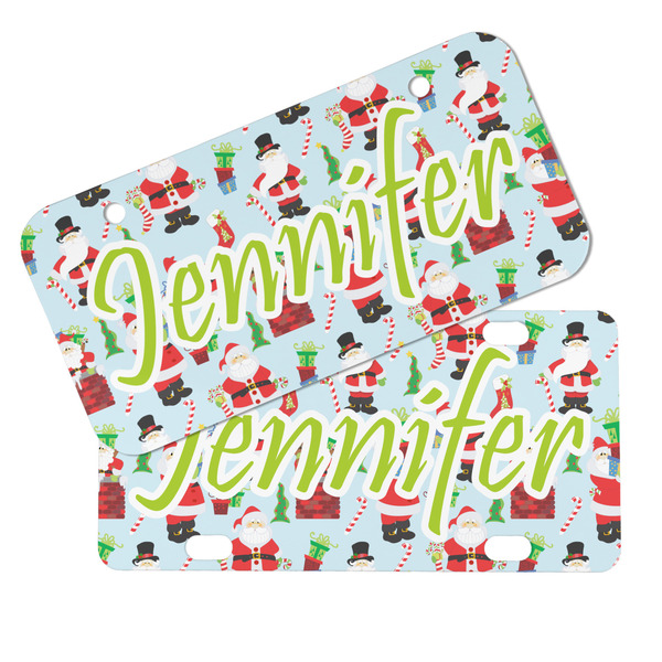 Santa and presents Mini License Plates - MAIN (4 and 2 Holes)
