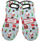 Santa and Presents Neoprene Oven Mitts - Set of 2 w/ Name or Text