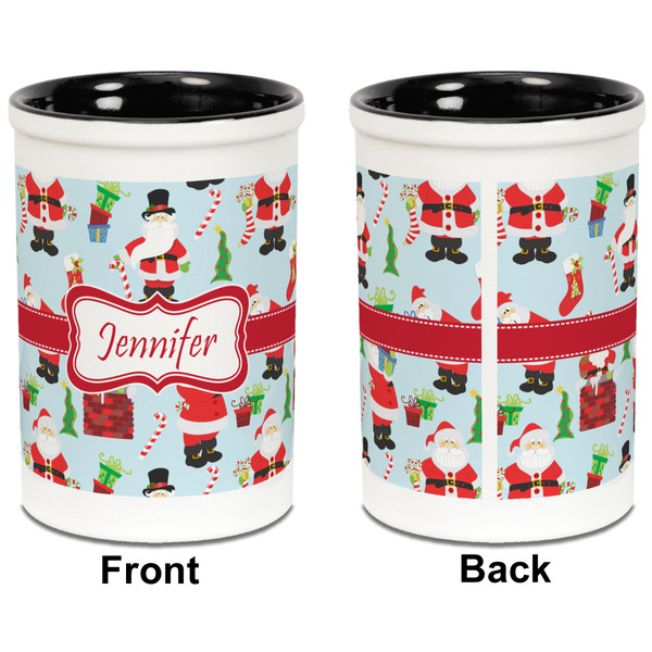 Santa and Presents Pencil Holder - Black - approval