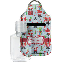 Santa and Presents Hand Sanitizer & Keychain Holder - Small (Personalized)