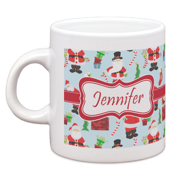 Custom Santa and Presents Espresso Cup (Personalized)
