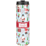 Santa and Presents Stainless Steel Skinny Tumbler - 20 oz (Personalized)