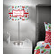 Santas w/ Presents 13 inch drum lamp shade - in room