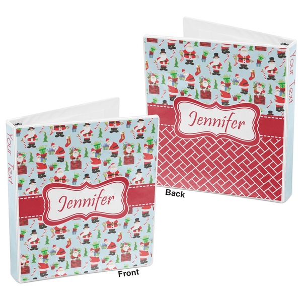 Santas w/ Presents 3-Ring Binder Front and Back